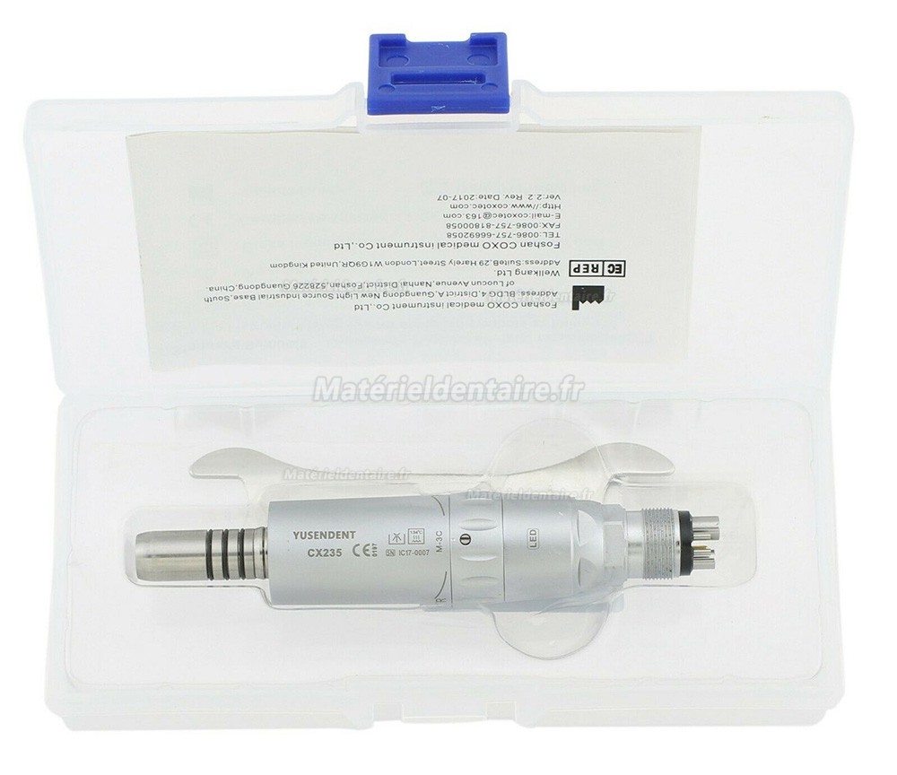 YUSENDENT® Moteur d'air dentaire à fibre optique avec 6 trous CX235-3C-AM